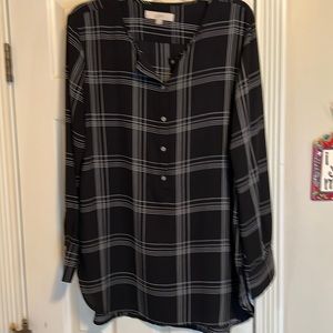Loft black and white tunic top. Size L
